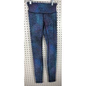 Lululemon Wunder Under Leggings Strive Mermaid Galaxy Splatter size 2